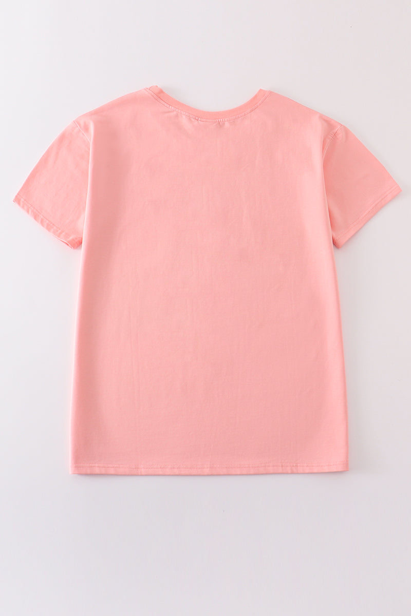 Pink blank basic t-shirt Adult Kids and baby bubble