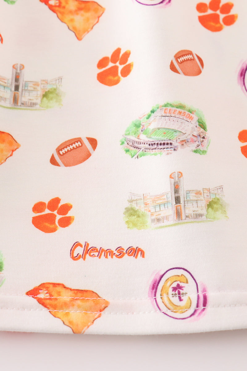 Clemson football baby girl dress