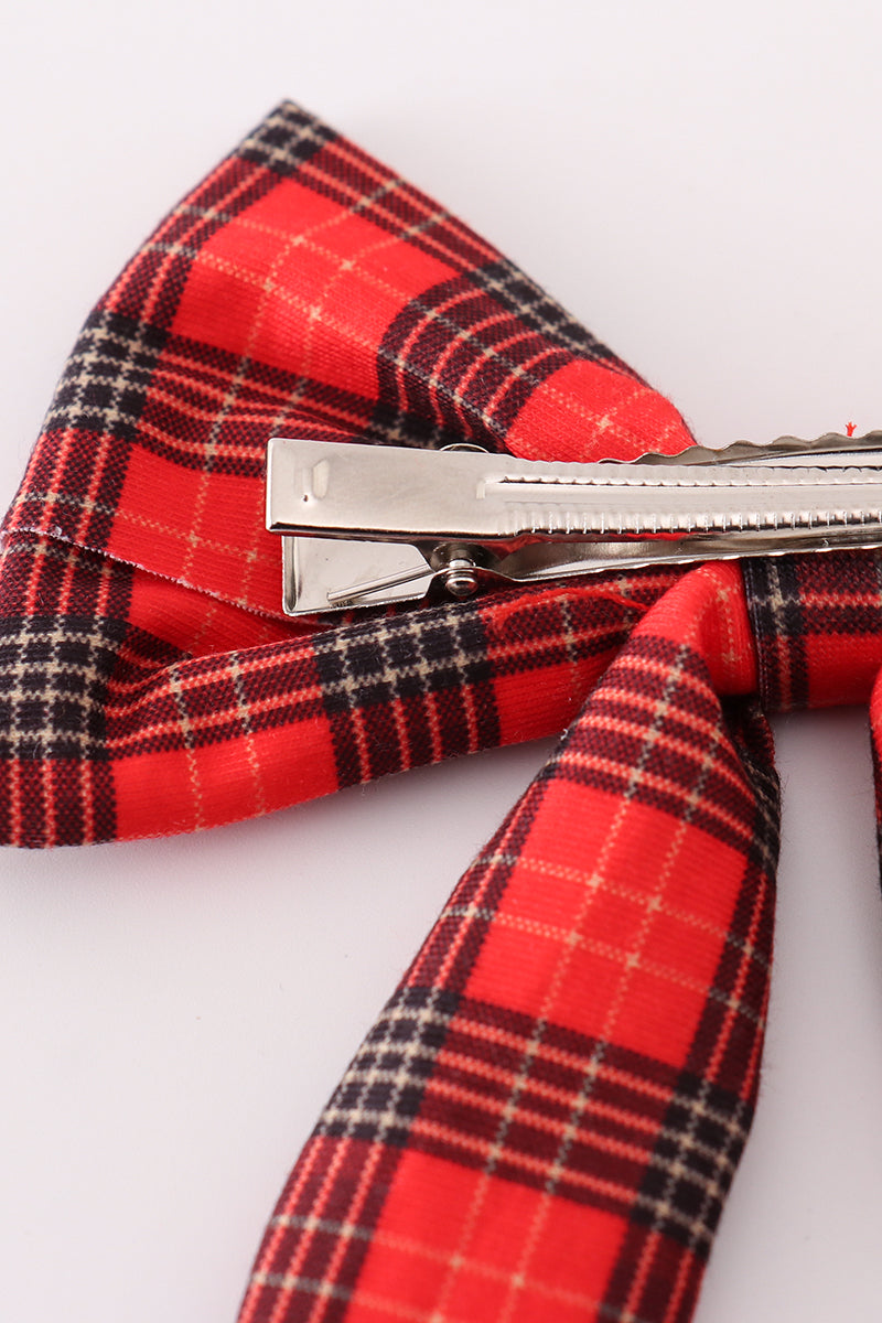 Red plaid girl hair sailor bow