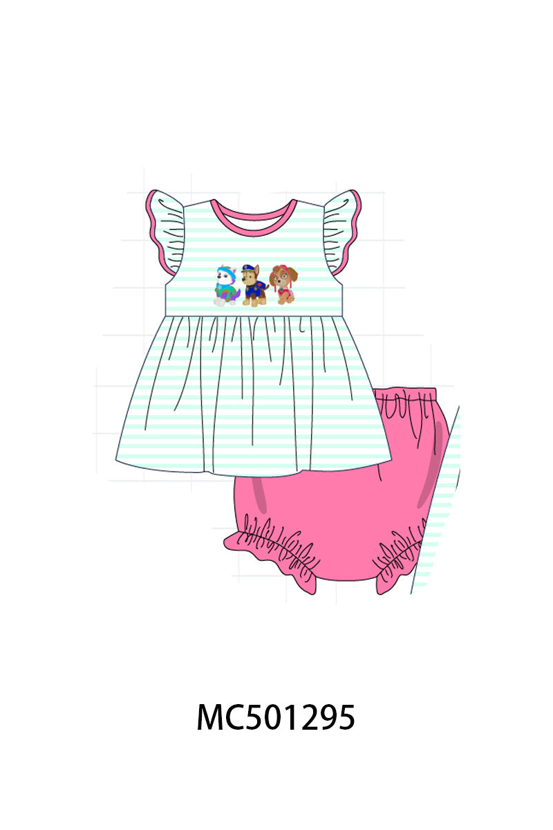 PO49 Character applique print stripe collection