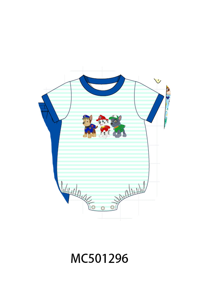 PO49 Character applique print stripe collection