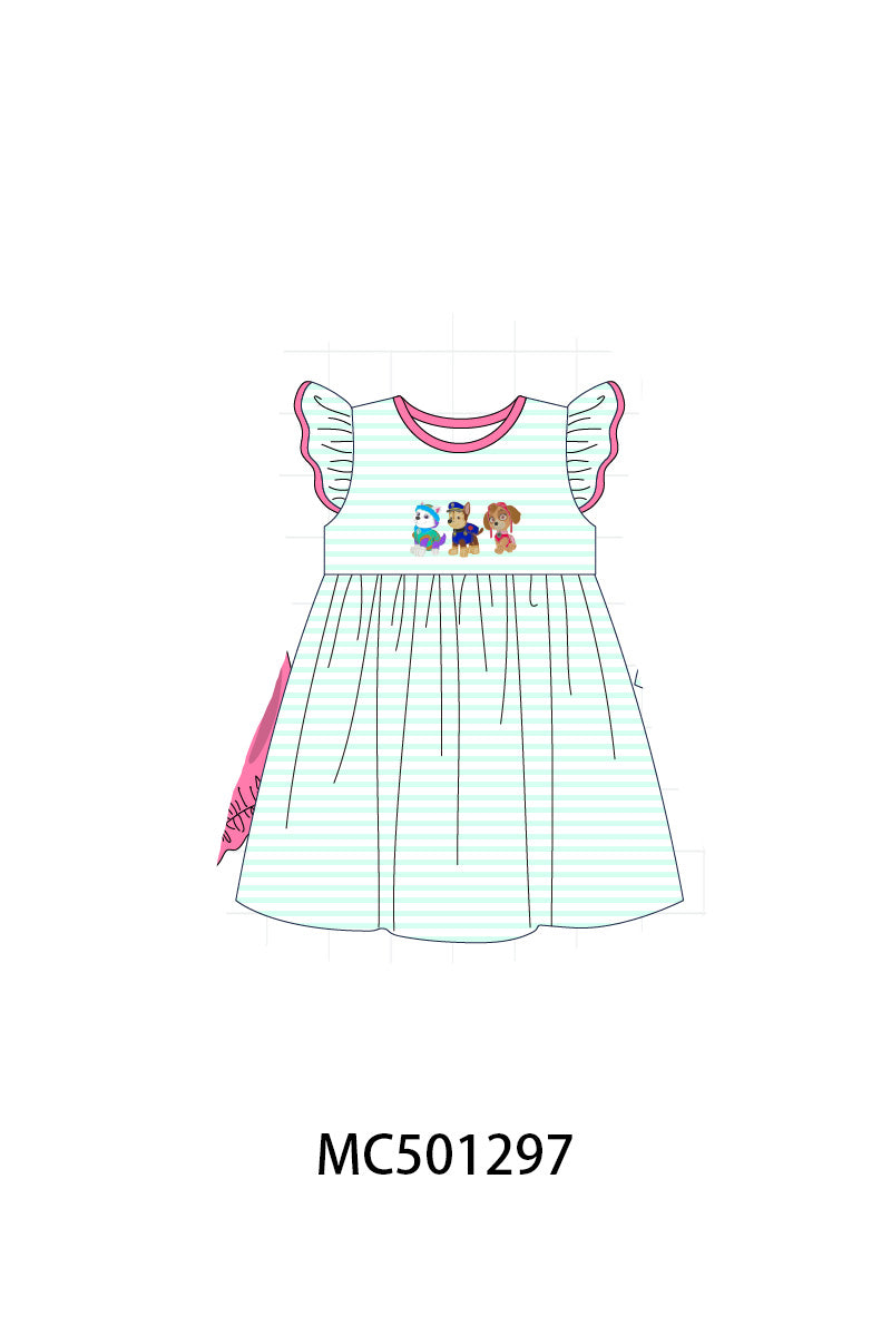 PO49 Character applique print stripe collection